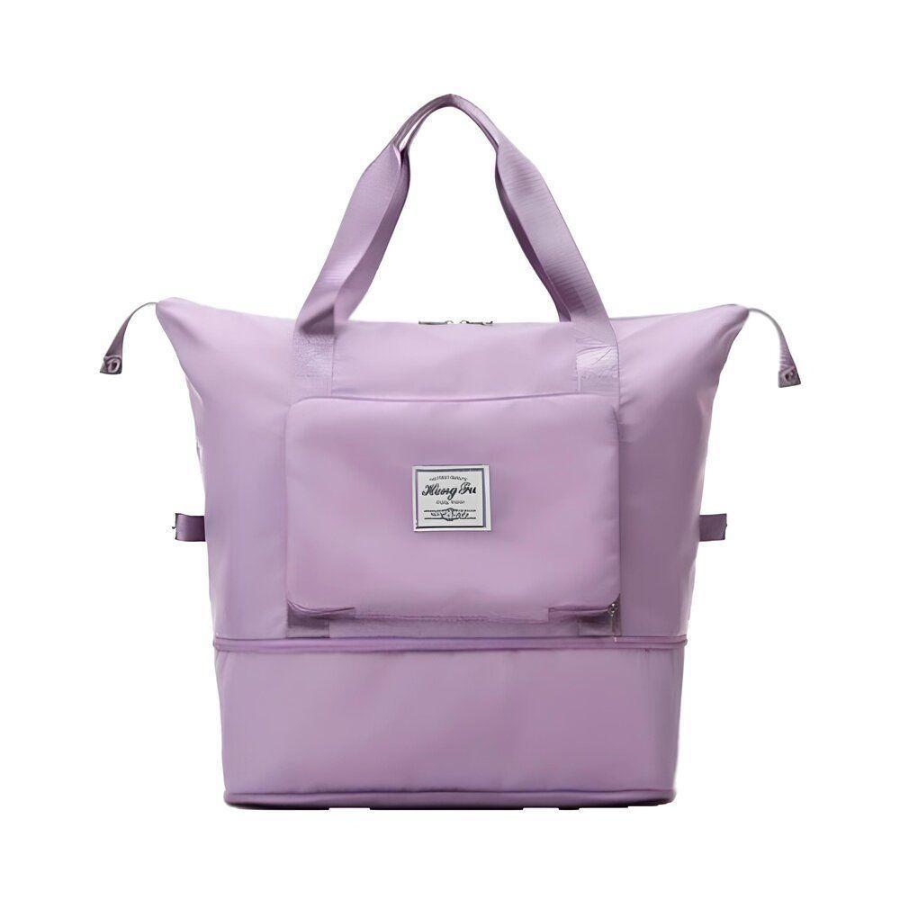 Mochila Viagem Dobrável Impermeável Lilás - Praticidade E Estilo Para Suas Aventuras! - 1
