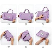 Mochila Viagem Dobrável Impermeável Lilás - Praticidade E Estilo Para Suas Aventuras! - 5