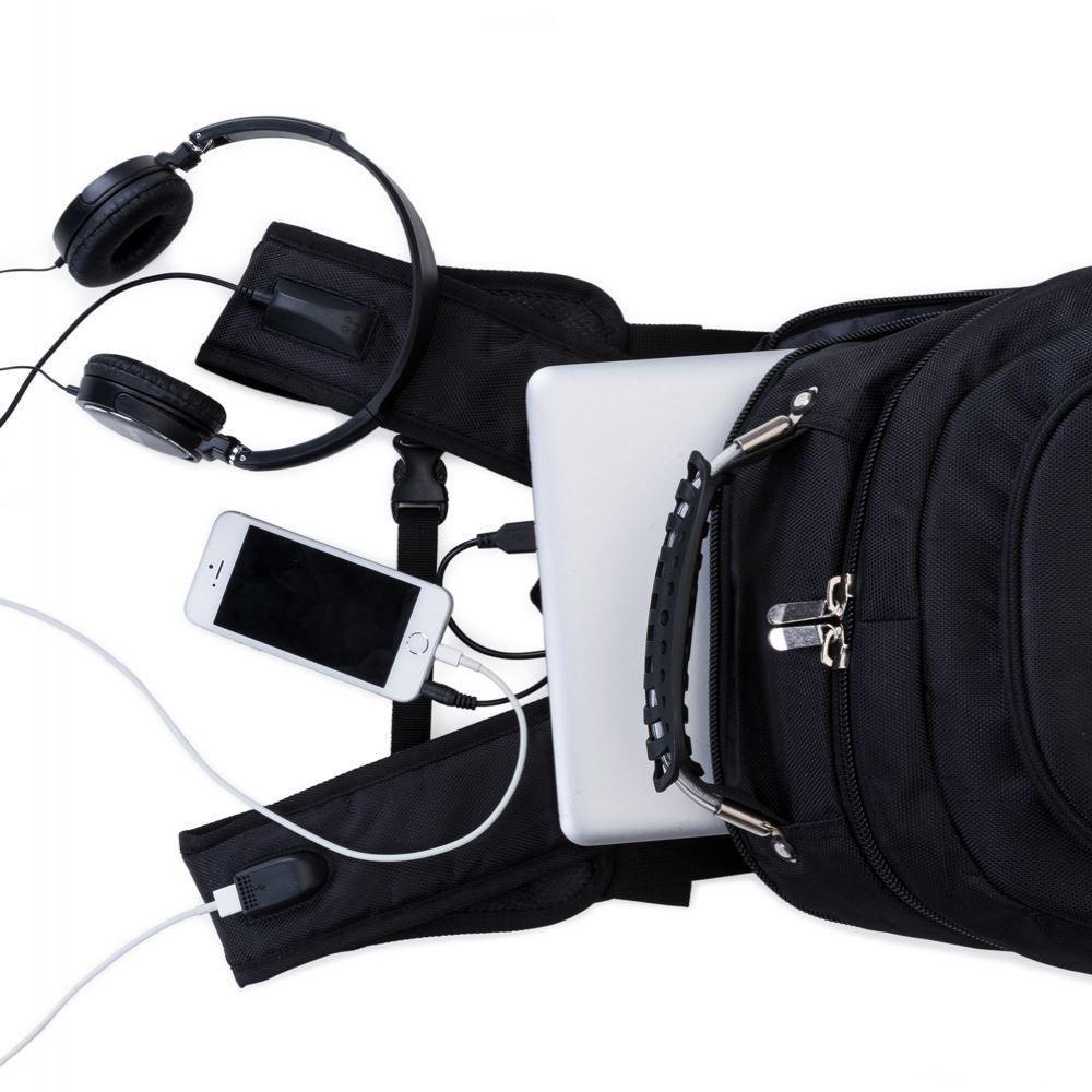 Mochila Hi-tech Elegante Com Usb: Estilo E Praticidade Para O Dia A Dia - 4