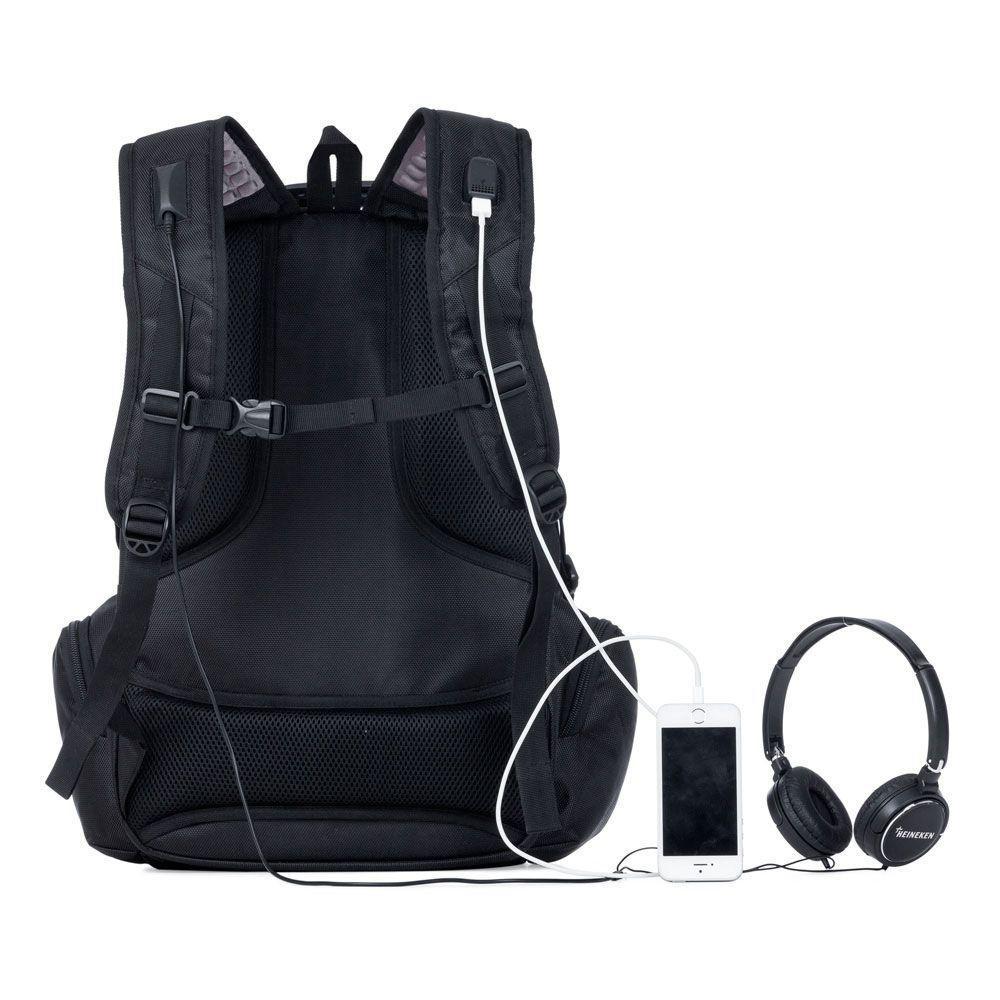 Mochila Hi-tech Elegante Com Usb: Estilo E Praticidade Para O Dia A Dia - 5
