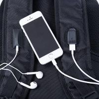 Mochila Hi-tech Elegante Com Usb: Estilo E Praticidade Para O Dia A Dia - 3