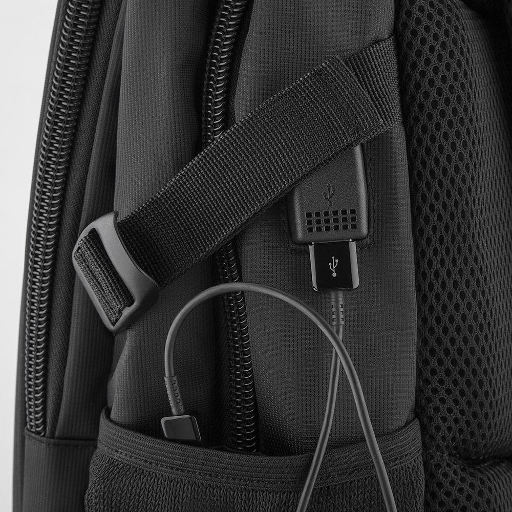 Mochila Executiva Cinza Com Usb: Estilo E Praticidade Para Seu Dia A Dia Profissional - 2