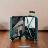 Mala Executiva Azul Compacta 34l Com Cadeado - Viagens Com Estilo E Segurança! - 3