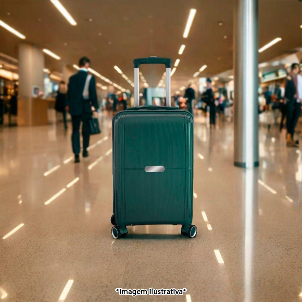 Mala Executiva Compacta 34l - Estilo E Segurança Para Suas Viagens Em Cinza - 6