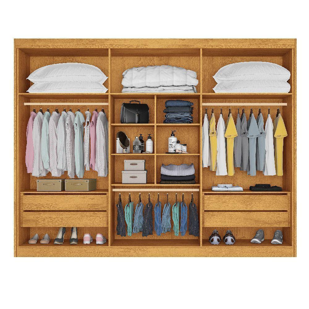 Guarda Roupas 6 Portas Alba Plus 100% Mdf Mademarcs Peroba-off White - 4