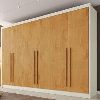 Guarda Roupas 6 Portas Alba Plus 100% Mdf Mademarcs Off White-peroba - 2