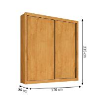 Guarda Roupa Zurique Solteiro 2 Portas 4 Gavetas 100% Mdf Peroba/off White/peroba