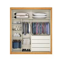 Guarda Roupa Zurique Solteiro 2 Portas 4 Gavetas 100% Mdf Peroba/off White/peroba - 6