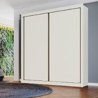 Guarda Roupa Zurique Solteiro 2 Portas 4 Gavetas 100% Mdf Off White/off White - 2