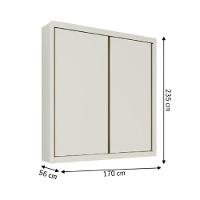 Guarda Roupa Zurique Solteiro 2 Portas 4 Gavetas 100% Mdf Off White/off White - 3