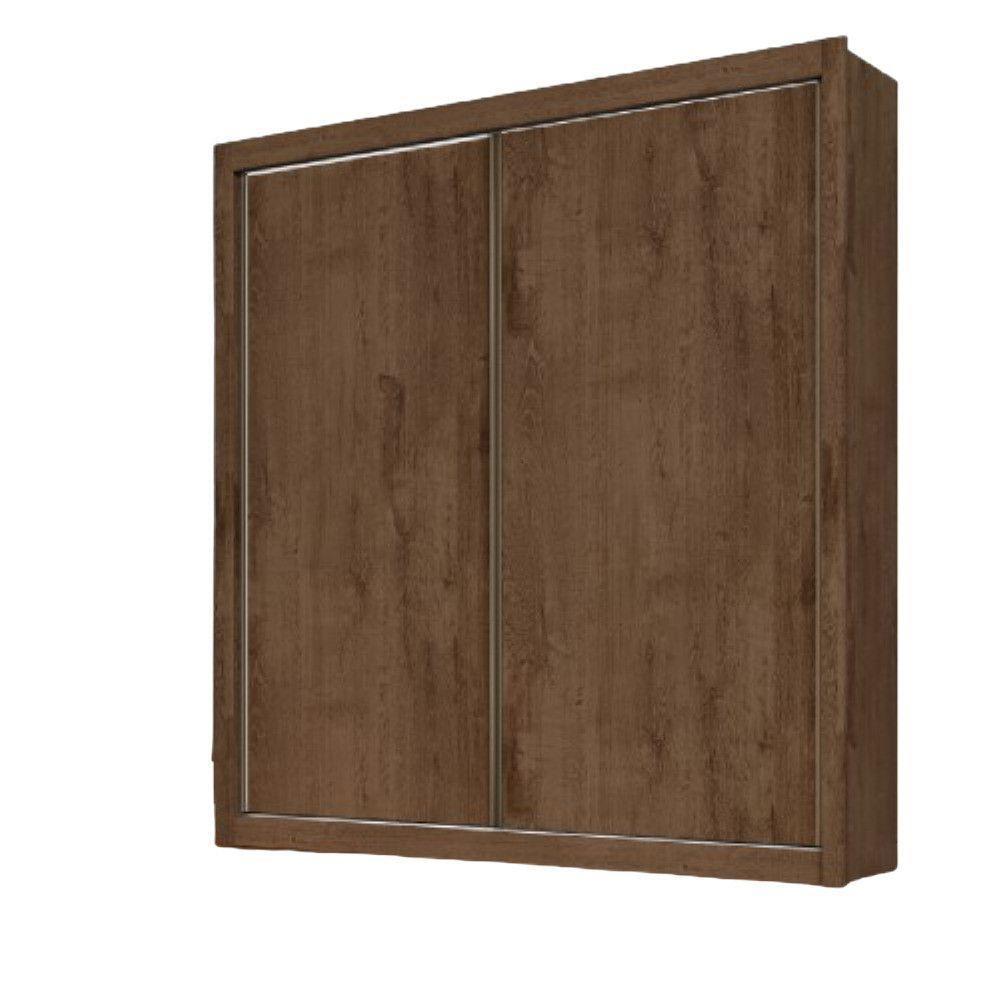 Guarda Roupa Zurique Solteiro 2 Portas 4 Gavetas 100% Mdf Brauna/off White/brauna - 2