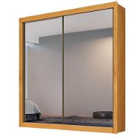 Guarda Roupa Zurique 2 Portas Espelhadas 100% Mdf Peroba/off White - 1