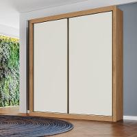 Guarda Roupa Zurique Solteiro 2 Portas 4 Gavetas 100% Mdf Amêndoa/off White - 3