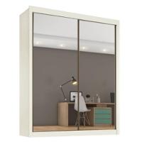 Guarda Roupa Zurique 2 Portas Espelhadas 100% Mdf Bege - 1