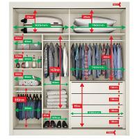 Guarda Roupa Zurique 1 Porta Espelhada 100% Mdf Peroba/off White/peroba - 5