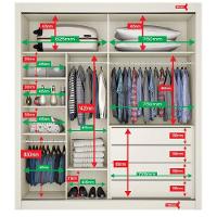 Guarda Roupa Zurique 1 Porta Espelhada 100% Mdf Off White/off White