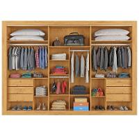 Guarda Roupa Vitória Casal 3 Portas 6 Gavetas 100% Mdf Peroba/off White/peroba - 6