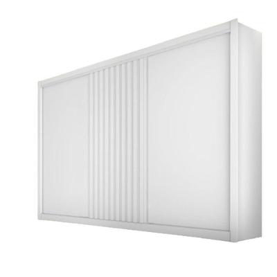 Guarda Roupa Vitória Casal 3 Portas 6 Gavetas 100% Mdf Branco Acetinado