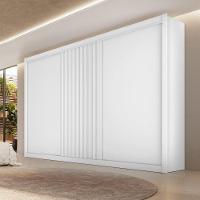 Guarda Roupa Vitória Casal 3 Portas 6 Gavetas 100% Mdf Branco Acetinado - 3