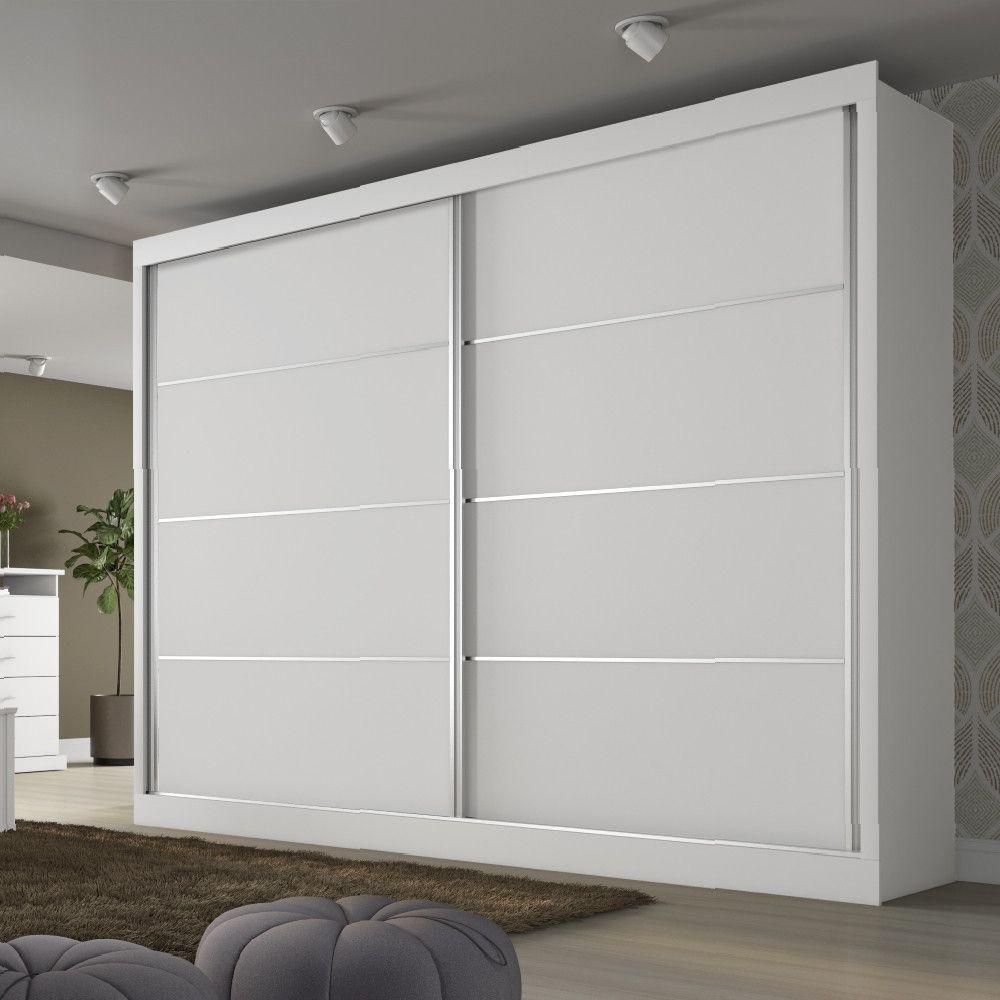 Guarda Roupa Verona Plus 2 Portas 100% Mdf Mademarcs Branco Acetinado - 2
