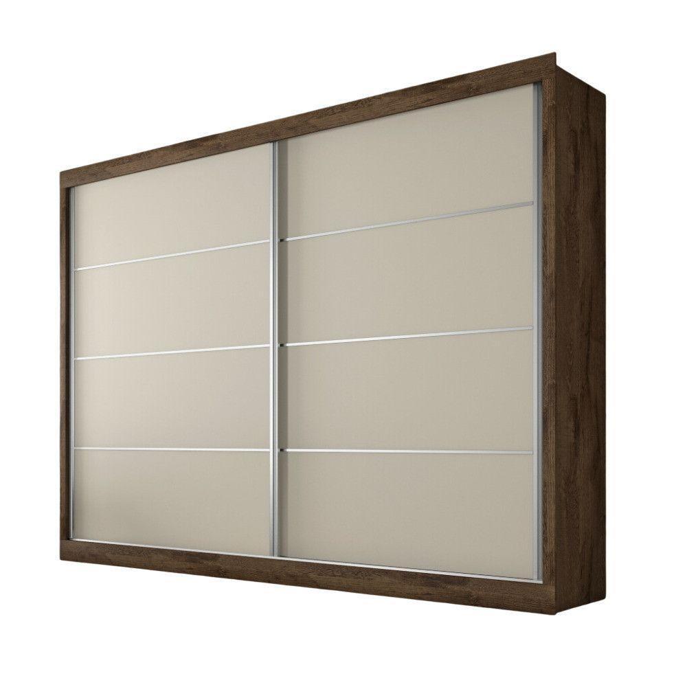 Guarda Roupa Verona Plus 2 Portas 100% Mdf Mademarcs Brauna-off White-brauna - 1