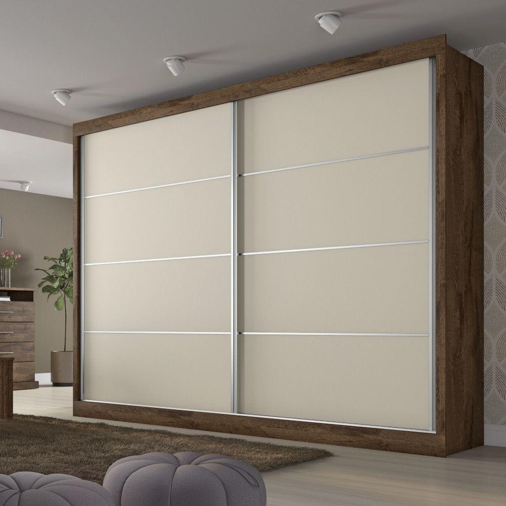 Guarda Roupa Verona Plus 2 Portas 100% Mdf Mademarcs Brauna-off White-brauna - 3