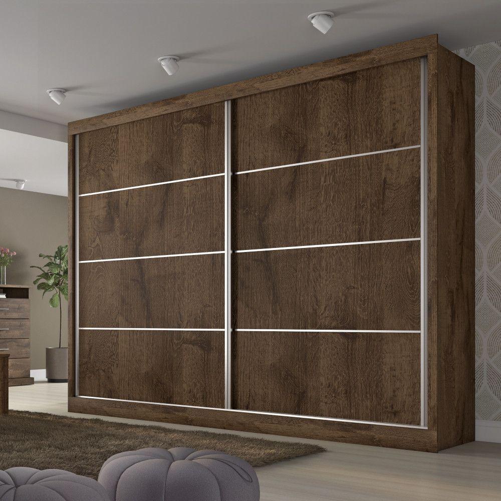 Guarda Roupa Verona Plus 2 Portas 100% Mdf Mademarcs Brauna-off White-brauna - 4