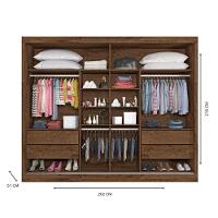 Guarda Roupa Verona Plus 2 Portas 100% Mdf Mademarcs Brauna-off White-brauna - 5