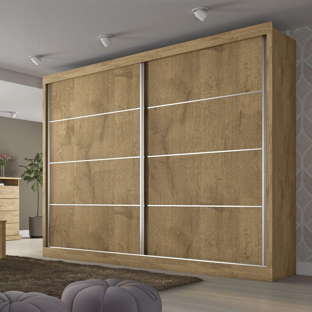 Guarda Roupa Verona Plus 2 Portas 100% Mdf Mademarcs Amêndoa-off White-amêndoa - 6