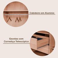 Guarda Roupa Valencia 6 Portas 6 Gavetas 100% Mdf Mademarcs Off White-peroba - 5