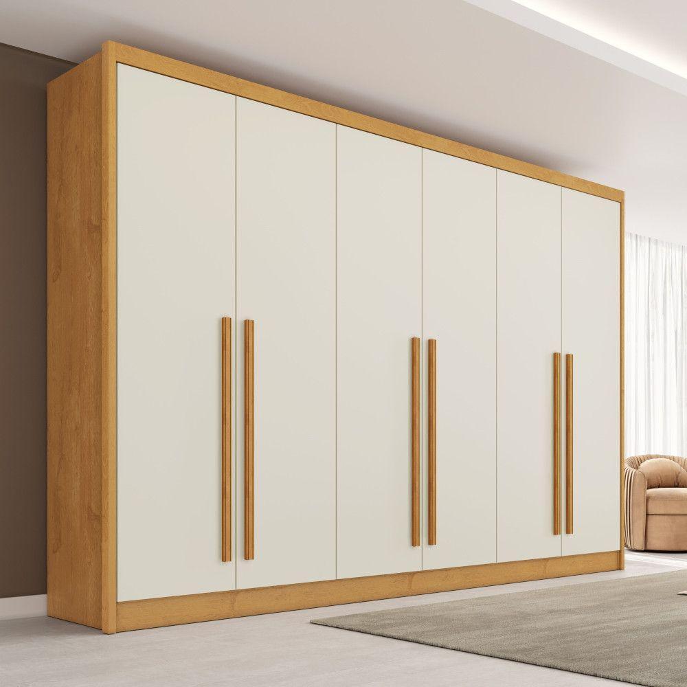 Guarda Roupa Valencia 6 Portas 6 Gavetas 100% Mdf Mademarcs Peroba-off White - 5