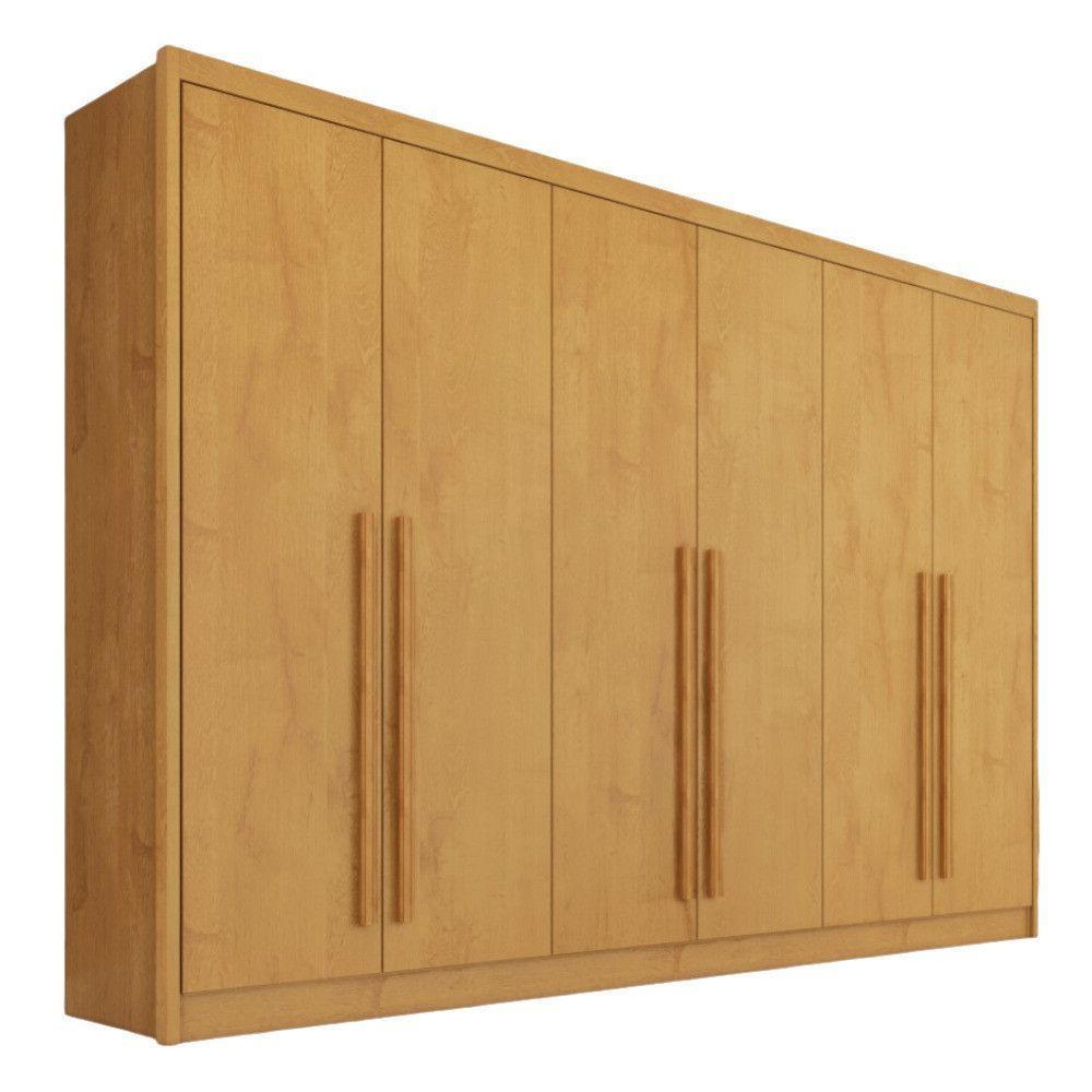 Guarda Roupa Valencia 6 Portas 6 Gavetas 100% Mdf Mademarcs Peroba - 1
