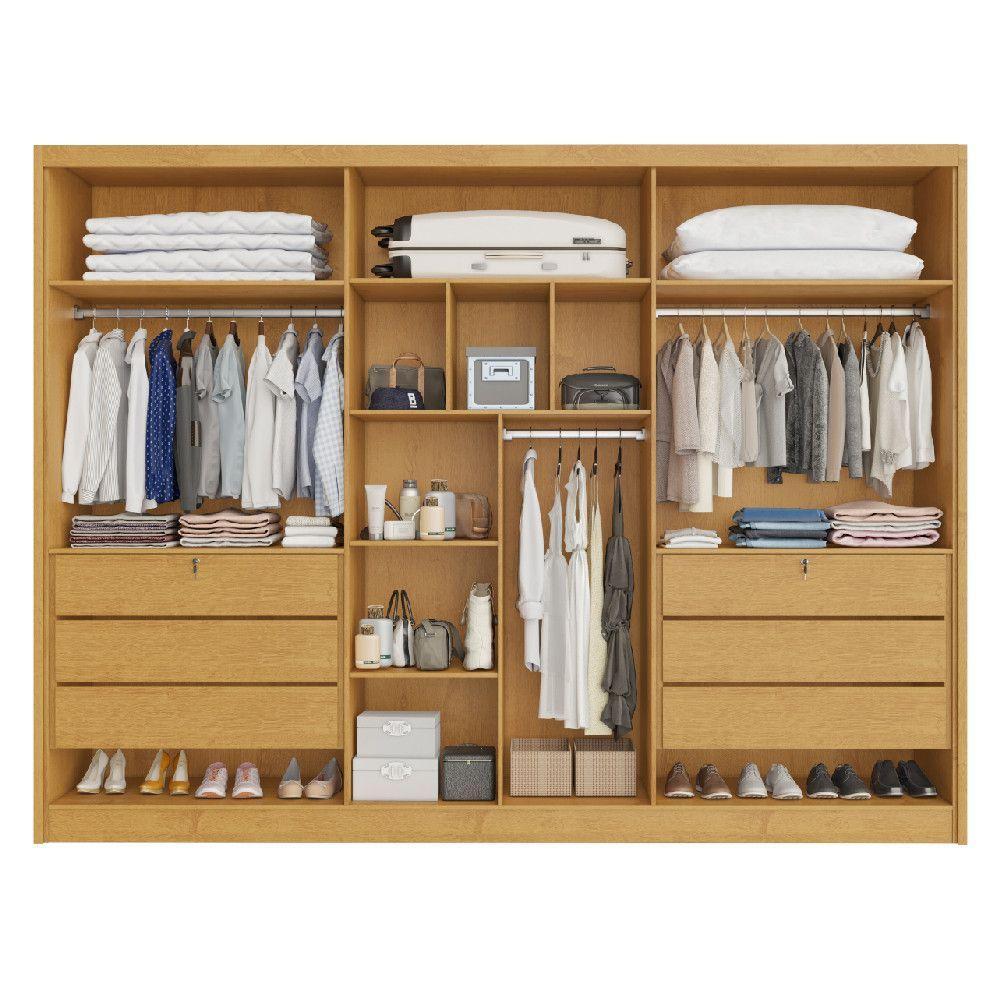 Guarda Roupa Valencia 6 Portas 6 Gavetas 100% Mdf Mademarcs Peroba - 3