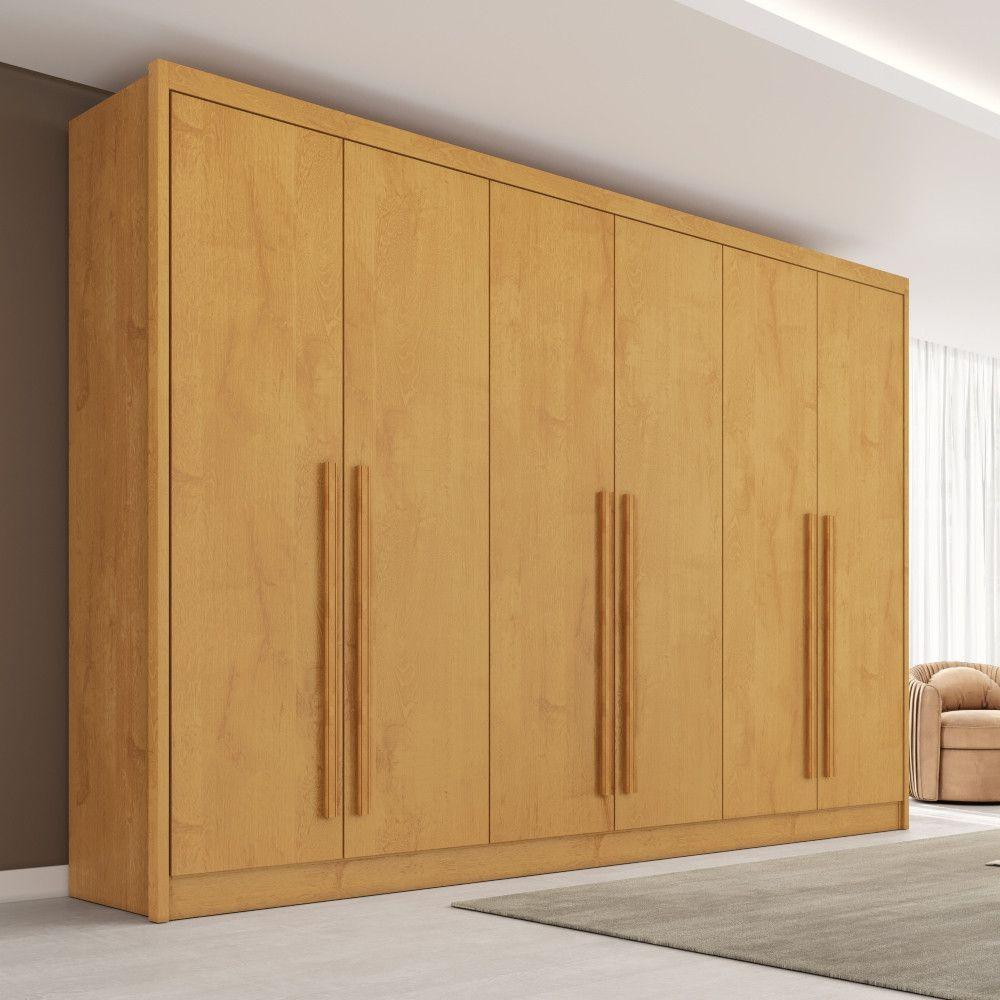 Guarda Roupa Valencia 6 Portas 6 Gavetas 100% Mdf Mademarcs Peroba - 6