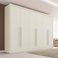 Guarda Roupa Valencia 6 Portas 6 Gavetas 100% Mdf Mademarcs Off White - 2