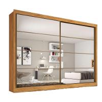 Guarda Roupa Sevilha 2 Portas Espelhadas 100% Mdf Mademarcs Peroba - 1