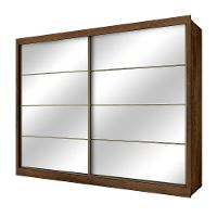 Guarda Roupa Sevilha 2 Portas Espelhadas 100% Mdf Mademarcs Brauna - 1