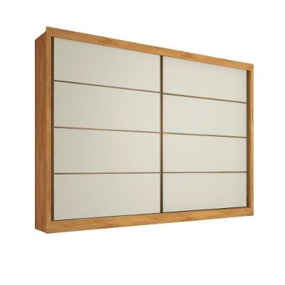 Guarda Roupa Sevilha 2 Portas 100% Mdf Mademarcs Peroba-off White-peroba