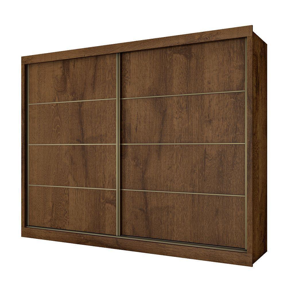 Guarda Roupa Sevilha 2 Portas 100% Mdf Mademarcs Brauna-off White-brauna - 2