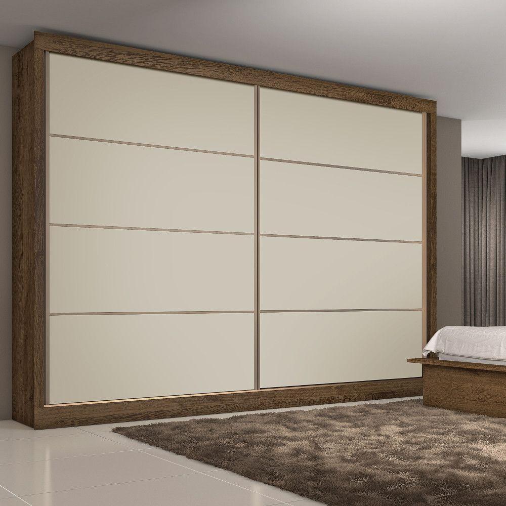 Guarda Roupa Sevilha 2 Portas 100% Mdf Mademarcs Brauna-off White-brauna - 3