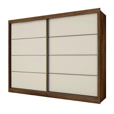 Guarda Roupa Sevilha 2 Portas 100% Mdf Mademarcs Brauna-off White-brauna
