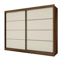 Guarda Roupa Sevilha 2 Portas 100% Mdf Mademarcs Brauna-off White-brauna - 1