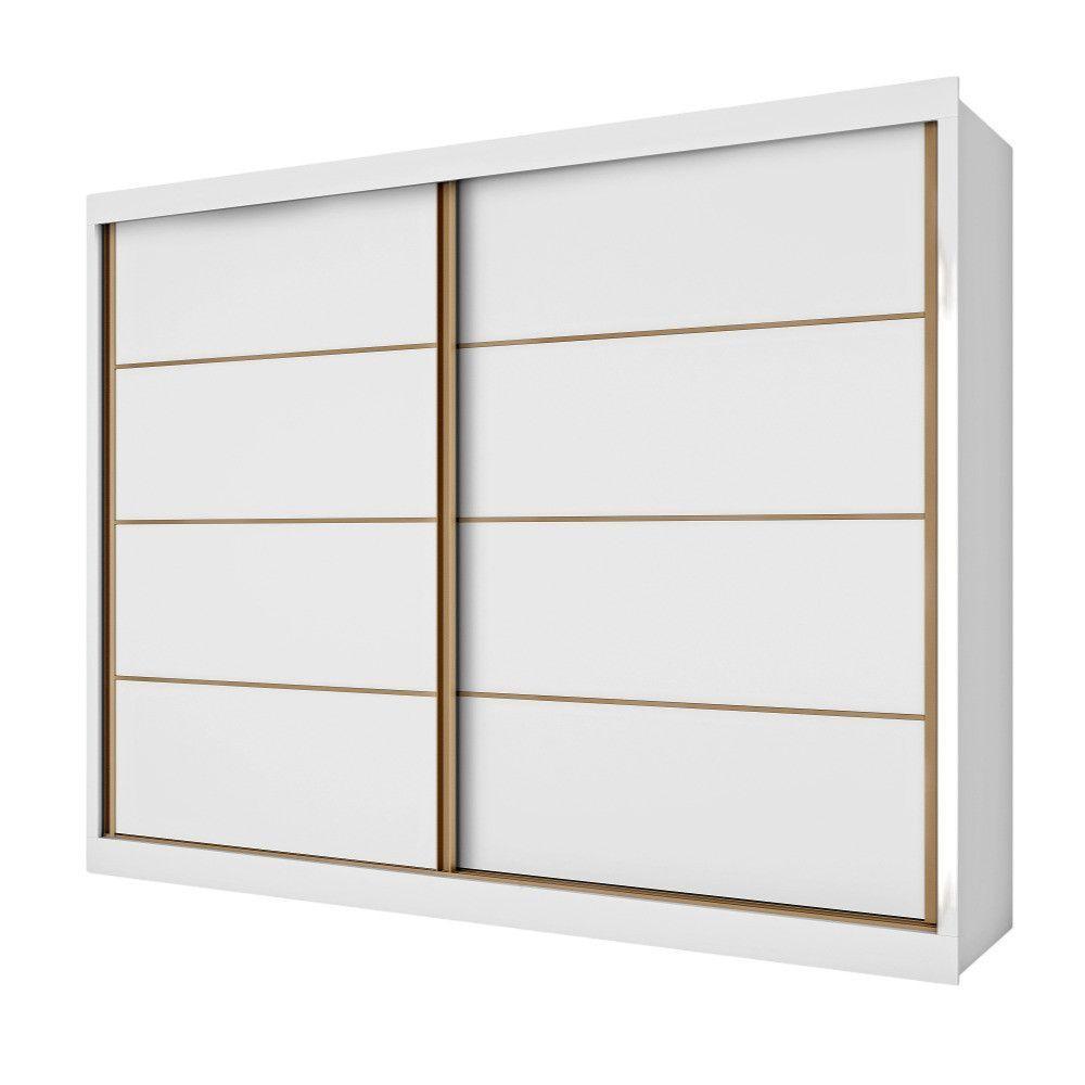 Guarda Roupa Sevilha 2 Portas 100% Mdf Mademarcs Branco Acetinado - 1