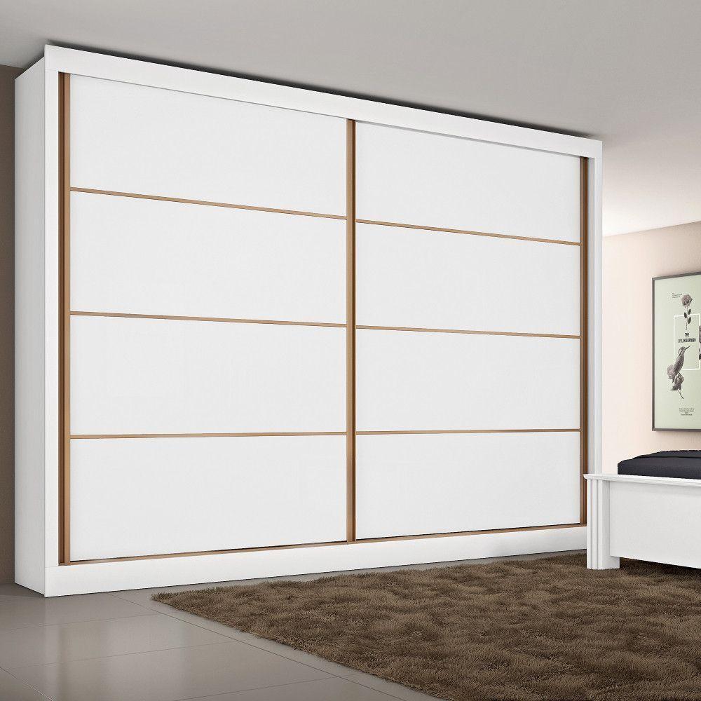 Guarda Roupa Sevilha 2 Portas 100% Mdf Mademarcs Branco Acetinado - 2