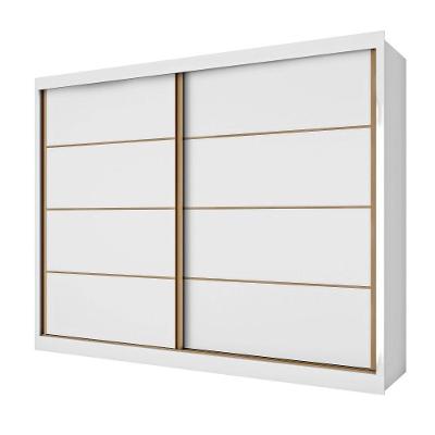 Guarda Roupa Sevilha 2 Portas 100% Mdf Mademarcs Branco Acetinado