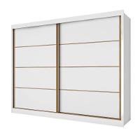 Guarda Roupa Sevilha 2 Portas 100% Mdf Mademarcs Branco Acetinado - 1
