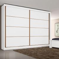 Guarda Roupa Sevilha 2 Portas 100% Mdf Mademarcs Branco Acetinado - 2
