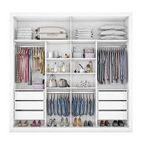 Guarda Roupa Sevilha 2 Portas 100% Mdf Mademarcs Branco Acetinado