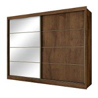 Guarda Roupa Sevilha 1 Porta Espelhada 100% Mdf Mademarcs Brauna-off White-brauna - 2