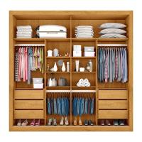 Guarda Roupa Sevilha 1 Porta Espelhada 100% Mdf Mademarcs Peroba-off White-peroba - 6